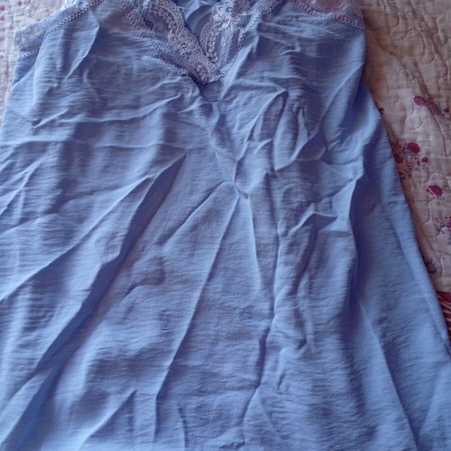 Top with lace used, blue, size M