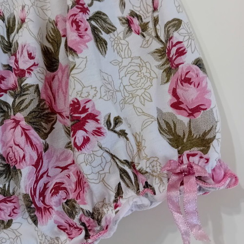 Cootaiya top and shorts set new, medium, white and pink cotton