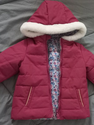 Baby jacket like new reversible 12-18 months