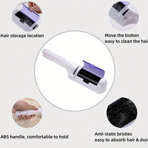 Pet Hair Removal Brush new, with reusable container