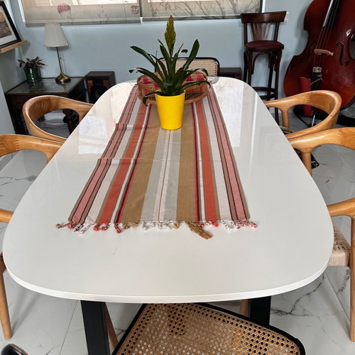 Dining table 180x90 white used, seats 6 to 8
