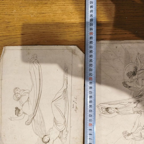 Engravings set used, 2 pieces