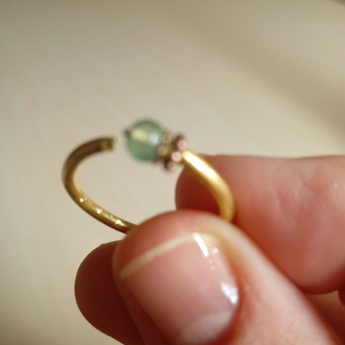 Adjustable ring gold steel new