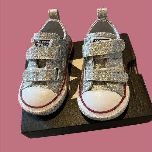 Converse All Star baby shoes new glitter size 20
