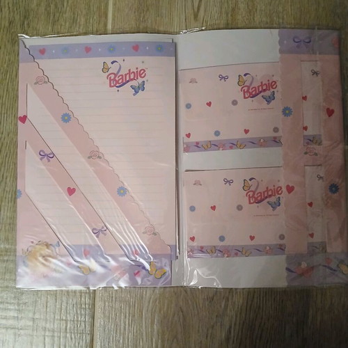 Barbie 1995 stationery set new, complete