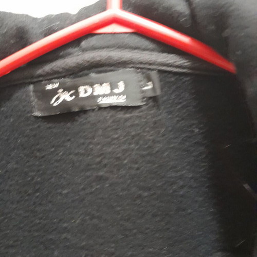 Black hooded coat like new Damaged Jeans size L