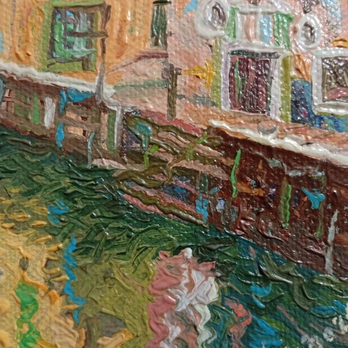 Πίνακας ζωγραφικής Colors of Venice, ελαιογραφία σε μουσαμά, καινούργιο