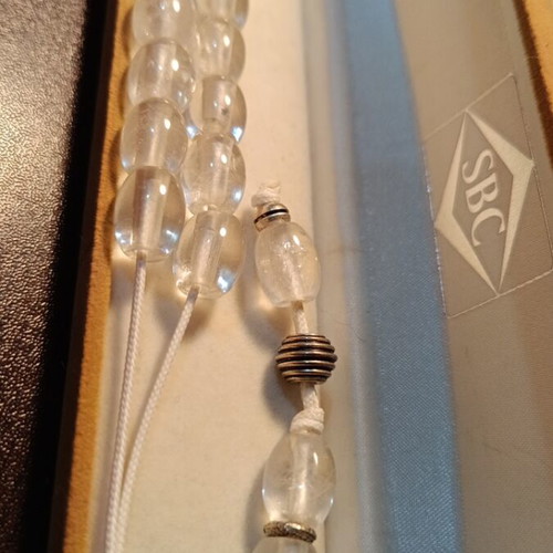 Handmade worry beads new from transparent stone