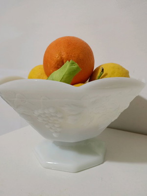 Opaline fruit bowl vintage, large, used