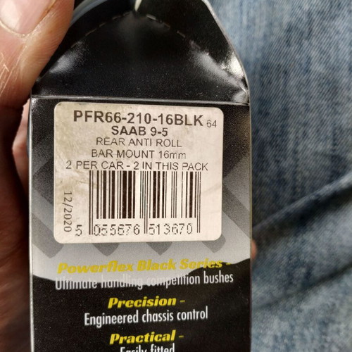 Polyurethane Bushings for SAAB 95 Powerflex PFR66-210-16BLK New