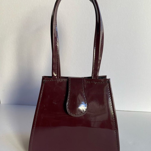 Dark Bordeaux glossy bag like new