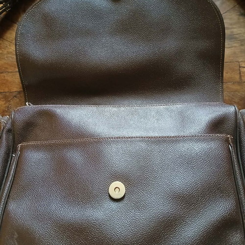 Trussardi vintage crossbody bag used, brown with flap