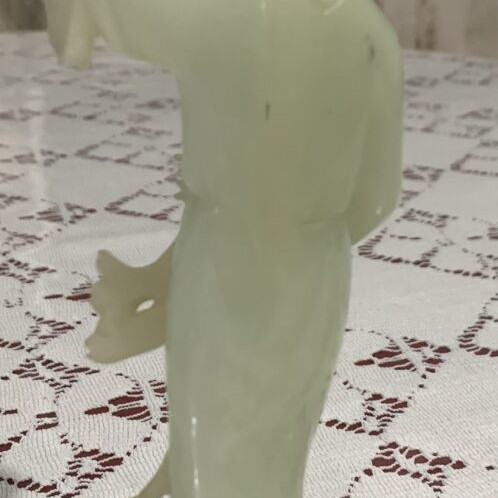 Chinese Jade Figurine used, 20cm, 300g, celadon green