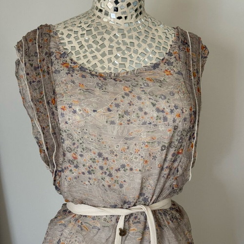 Maison Scotch silk boho dress size M like new, vintage floral print