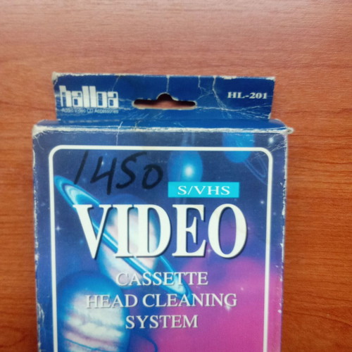 Video head cleaning cassette AM Video Head Cleaner with liquid 1990 decade new