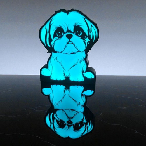 Lightbox Puppy Glow 3D printed lamp new, USB powered