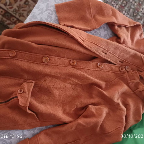 Wool coat used, comfortable XXL, orange