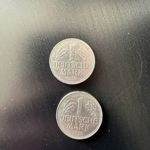 Collectible coins like new, two pieces from 1970