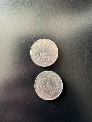Collectible coins like new, two pieces from 1970