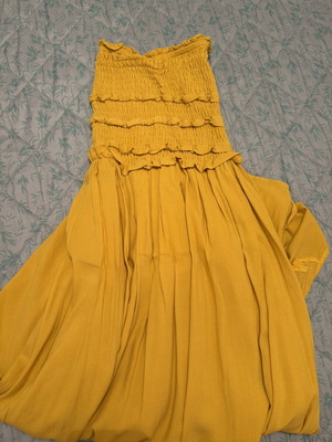 Answear Lab linen dress with inner lining and smocked bust