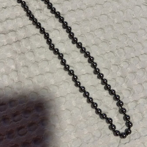 Hematite necklace like new, 46 cm, 14k gold clasp