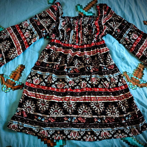 Benissimo dress used with boho/ethnic patterns, size M