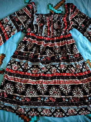 Benissimo dress used with boho/ethnic patterns, size M