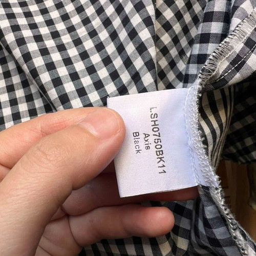 Barbour International women's black and white gingham shirt, size M