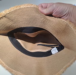 Beach hat, flexible, beige, size L