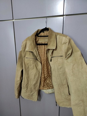 Yessica jacket used, beige suede, size Large