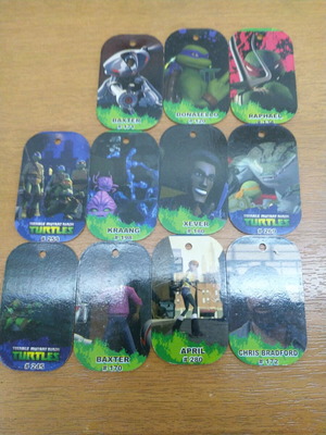 Metal Teenage Mutant Ninja Turtles caps set of 11 like new