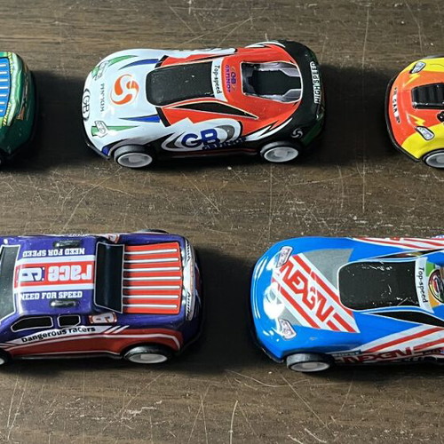 Pull Back Toy Car Set Racing Collection like new, 5 pcs