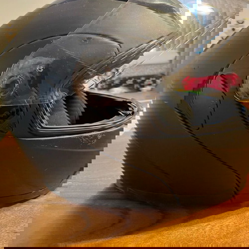 Κράνος Μαύρο Corsa CF-155 μεταχειρισμένο, flip-up 1600 gr