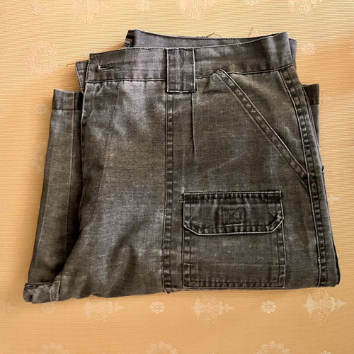 Men's Grey Washed Denim Cargo Bermuda Shorts size L used