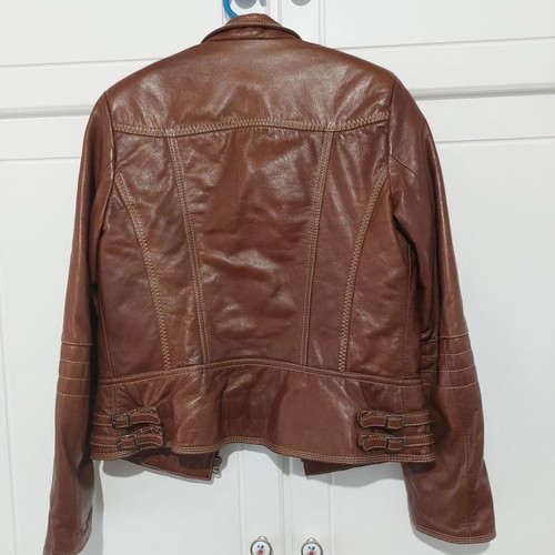 Leather jacket brown used, size L, from Kastoria