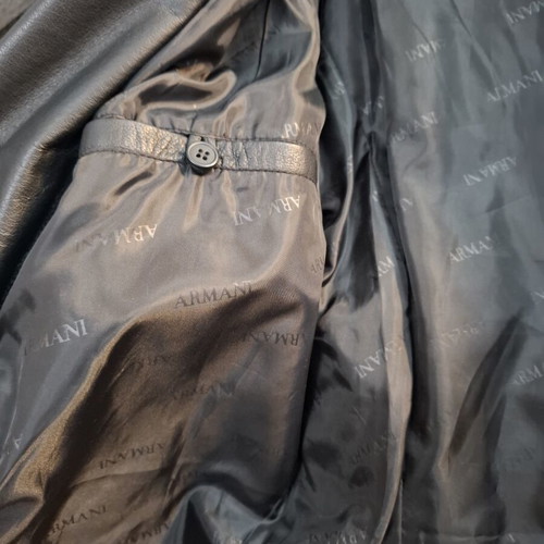 Vintage Armani Exchange men's leather jacket XL, nappa leather, like new