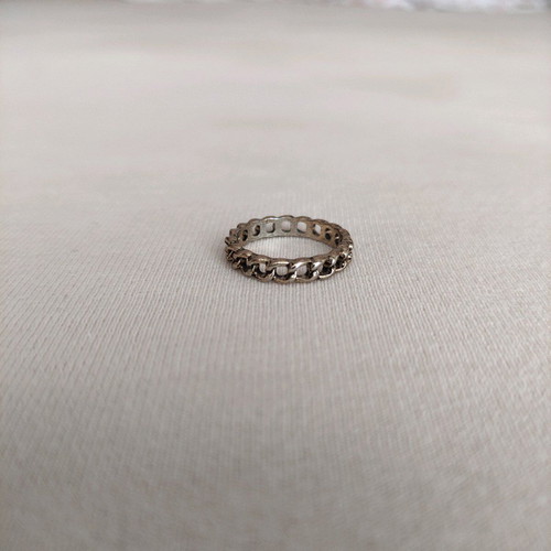 Chain ring used in antique vintage gold tone