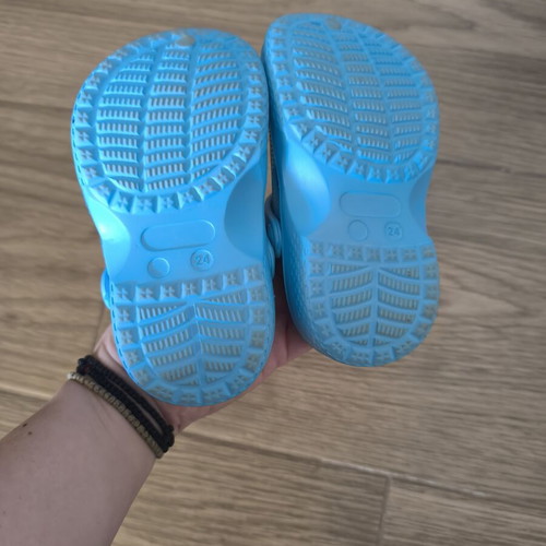 Blue clogs, size 24