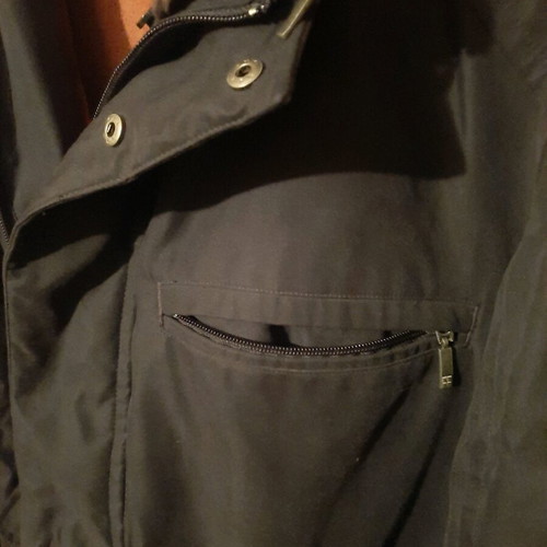 Unisex jacket new, warm, black with removable collar