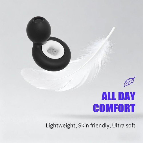 Reusable silicone earplugs for sleep, up to 45 dB, black