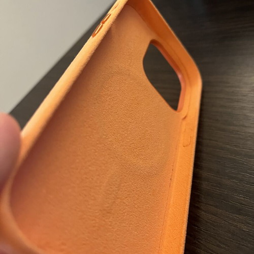Magsafe Case for iPhone 14 Pro New Orange with Soft Fabric Texture