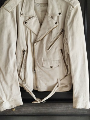 Vintage 80's leather jacket white used
