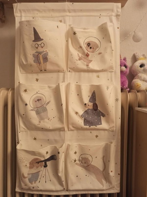 Wall storage organizer with 6 pockets like new