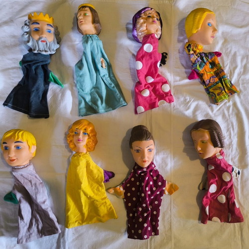 Vintage hand puppets pack of 8, like new