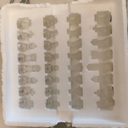 Johnny Walker Glass Chess Set like new