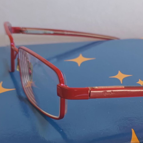 Ray Ban Titanium eyeglass frame like new, red color