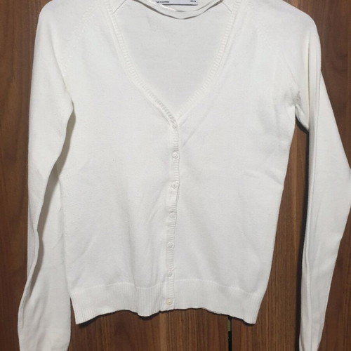 Zara white cardigan used, size XS