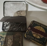 Gramophone needles used, open boxes