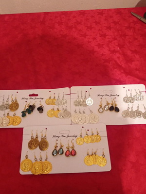 Handmade vintage earrings set of 30 new