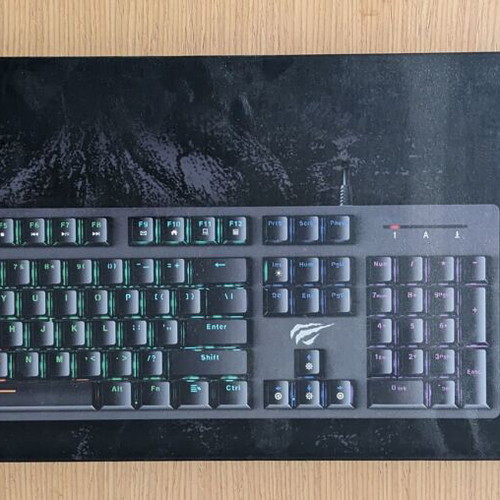Havit KB858L keyboard and Corsair Katar Pro mouse used, gaming RGB
